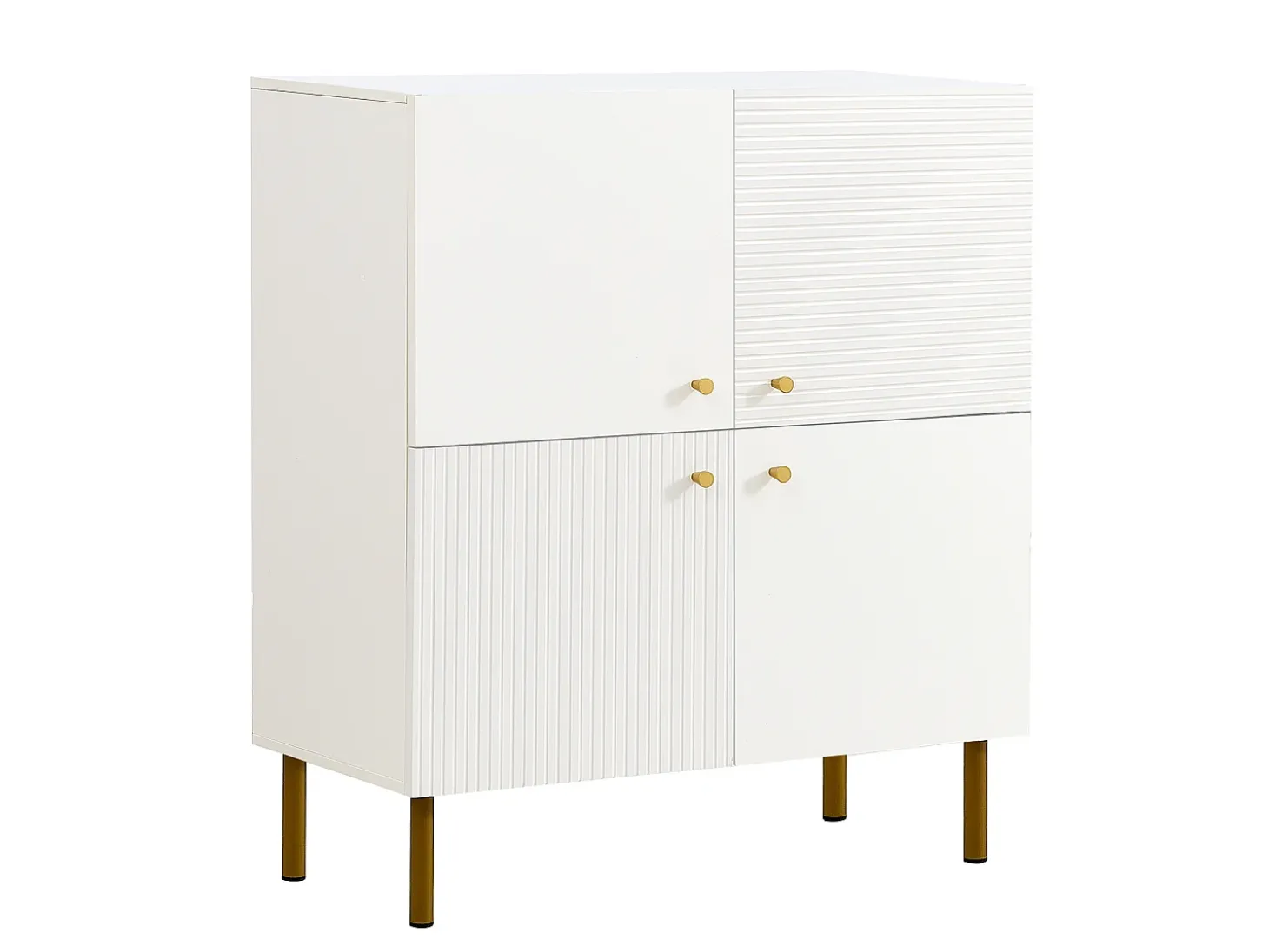 Aparador de 2 puertas - Diseño de líneas sencillas - Blanco