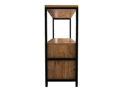Aparador de 3 puertas estilo industrial madera/negro DRAGOR