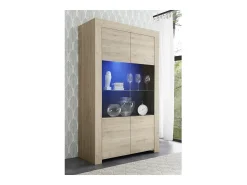 Aparador de 2 puertas, colección ZEFIR, color roble claro, perfecto para su comedor.