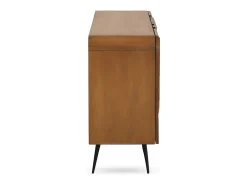 Aparador de 3 puertas color miel de madera maciza de mango