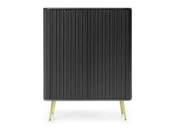 Aparador de 2 puertas con pie de metal dorado 129x103 cm