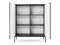 Aparador de 2 puertas con patas de metal negro 104x125 cm
