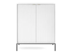 Aparador de 2 puertas con patas de metal negro 104x125 cm
