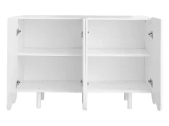 Aparador de 4 puertas con puertas en forma de lágrima - Blanco