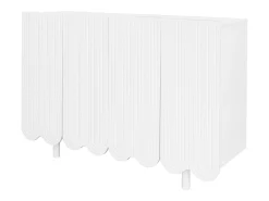 Aparador de 4 puertas con puertas en forma de lágrima - Blanco