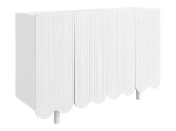 Aparador de 4 puertas con puertas en forma de lágrima - Blanco