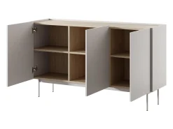Aparador de 3 puertas de madera laminada 144x83 cm