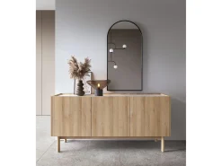 Aparador de 3 puertas de madera laminada 144x68 cm