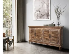 Aparador de 4 puertas en madera de alta calidad y pintado a mano