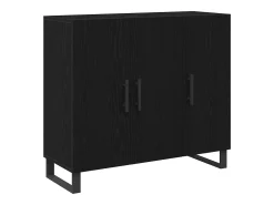 Aparador de 3 puertas en roble negro 90x34x80 cm en madera de ingeniería