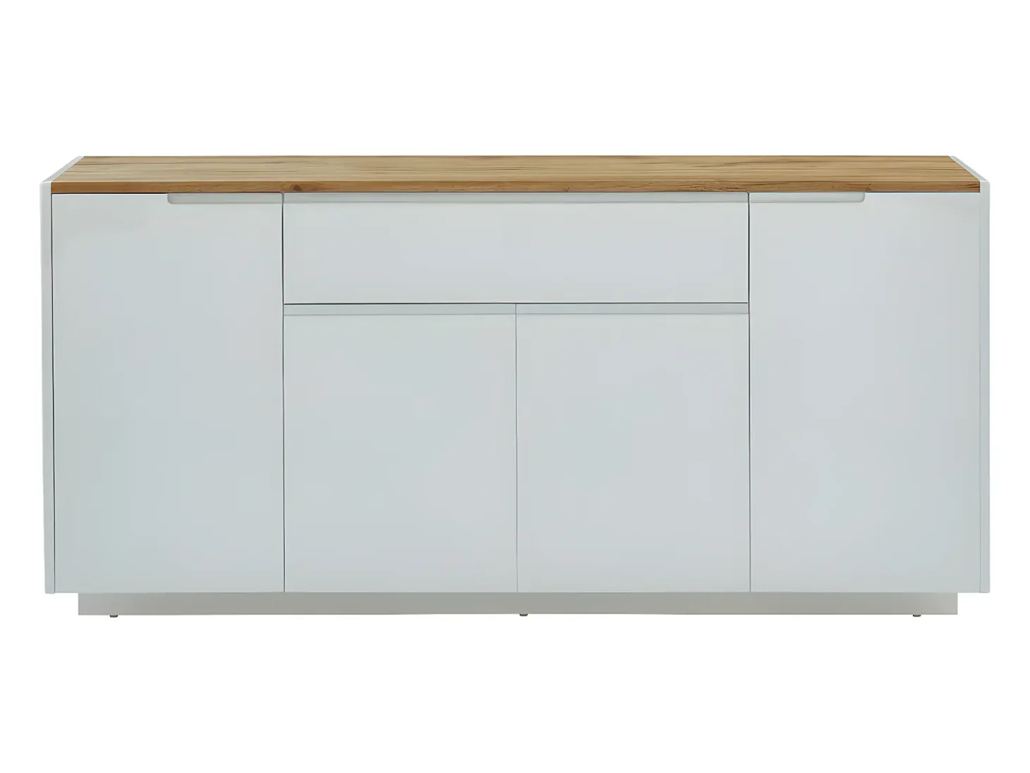 Aparador de 4 puertas y 1 cajón. MDF lacado en blanco. AMANI