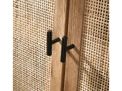 Aparador de 2 puertas y 3 cajones de ratán L120 cm - JAYA