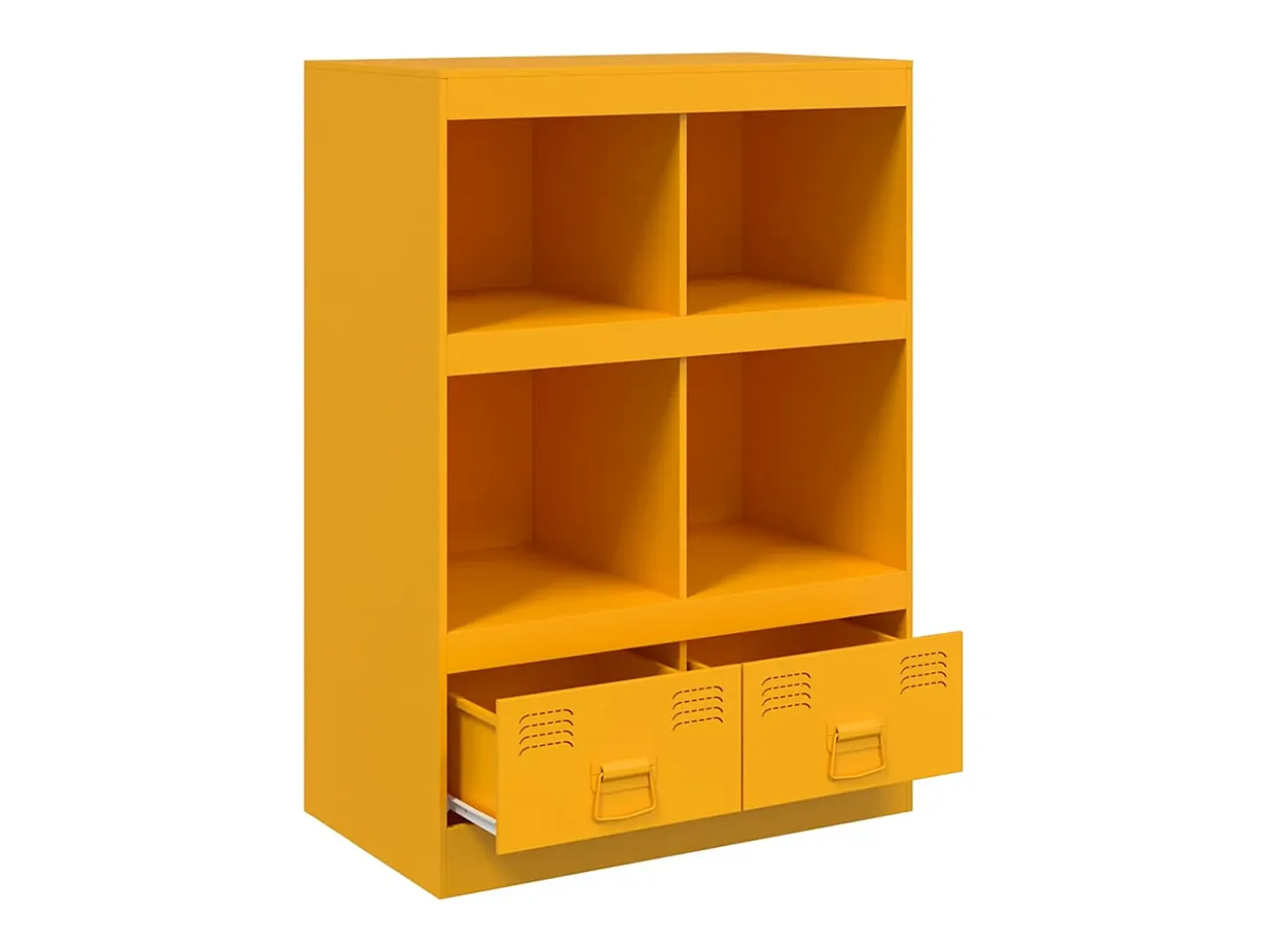 Aparador de acero amarillo mostaza 67x39x95 cm
