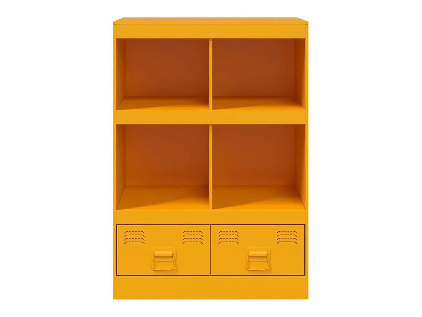 Aparador de acero amarillo mostaza 67x39x95 cm