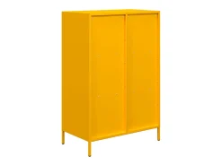 Aparador de acero amarillo mostaza 68x39x103,5 cm