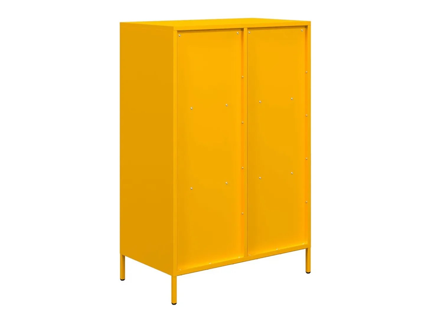 Aparador de acero amarillo mostaza 68x39x103,5 cm