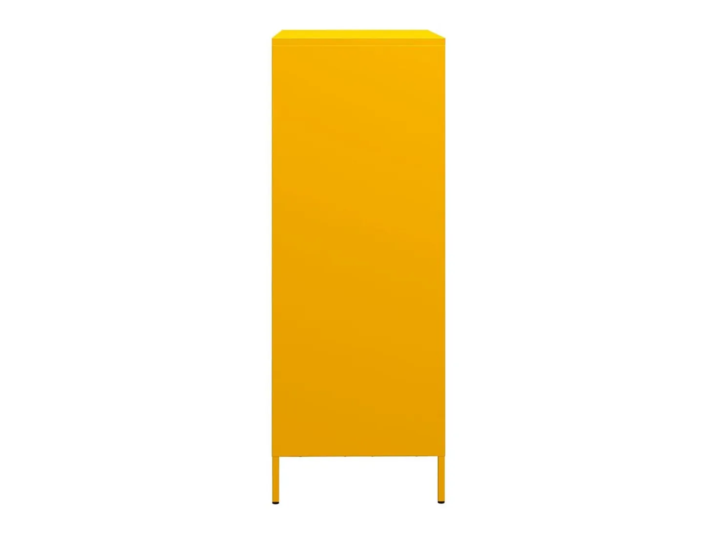 Aparador de acero amarillo mostaza 68x39x103,5 cm