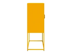 Aparador de acero amarillo mostaza 68x39x107 cm