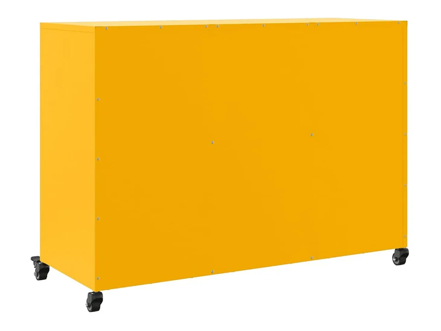 Aparador de acero amarillo mostaza 100,5x39x72 cm