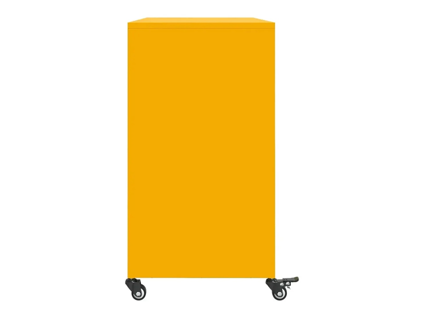 Aparador de acero amarillo mostaza 100,5x39x72 cm