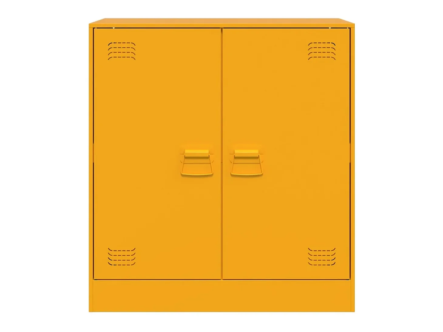 Aparador de acero amarillo mostaza 67x39x73 cm