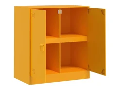 Aparador de acero amarillo mostaza 67x39x73 cm