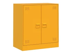 Aparador de acero amarillo mostaza 67x39x73 cm