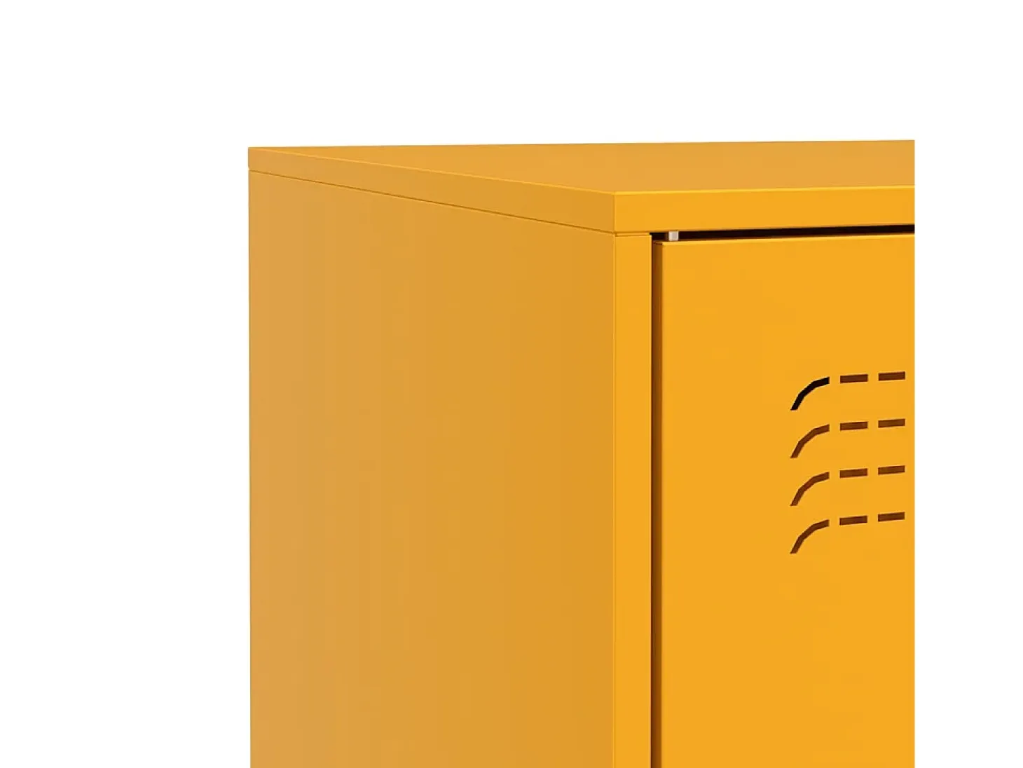 Aparador de acero amarillo mostaza 67x39x73 cm