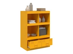 Aparador de acero amarillo mostaza 67x39x95 cm ES976121