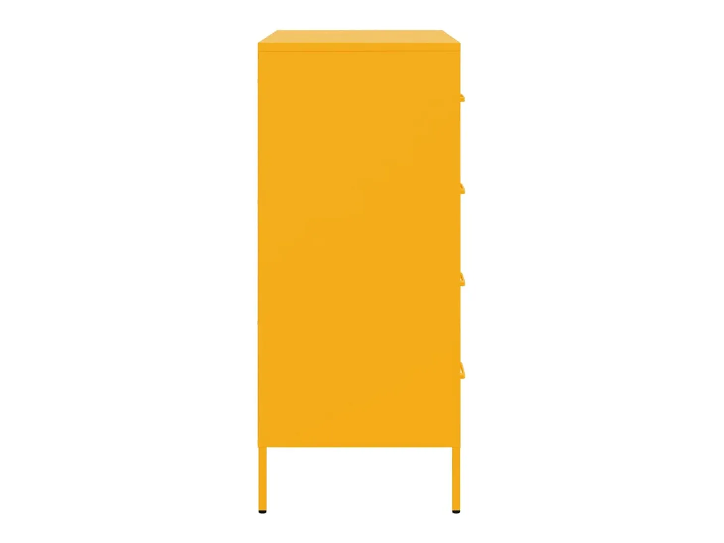 Aparador de acero amarillo mostaza 68x39x89 cm