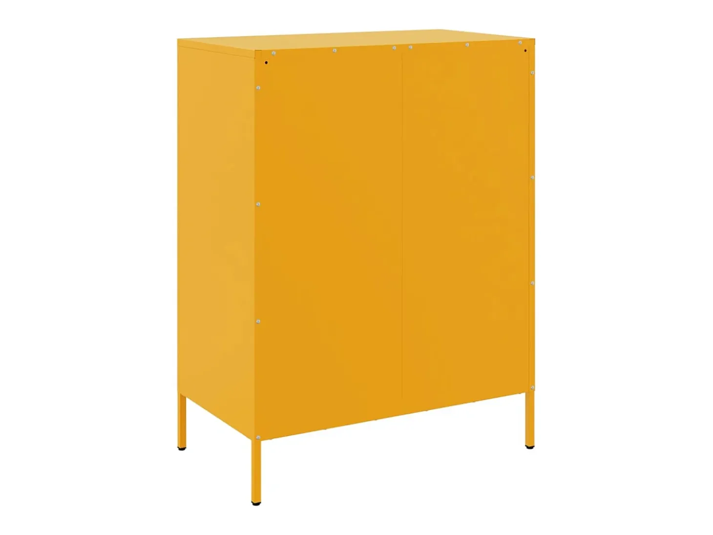 Aparador de acero amarillo mostaza 68x39x89 cm
