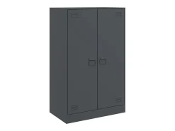 Aparador de acero antracita 67x39x107 cm ES165405
