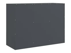 Aparador de acero antracita 99x39x73 cm
