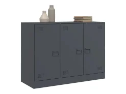 Aparador de acero antracita 99x39x73 cm ES468505
