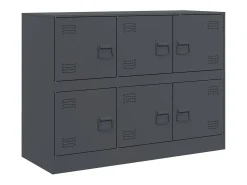 Aparador de acero antracita 99x39x73 cm ES577653
