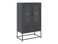 Aparador de acero antracita 68x39x111,5 cm