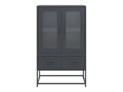 Aparador de acero antracita 68x39x111,5 cm