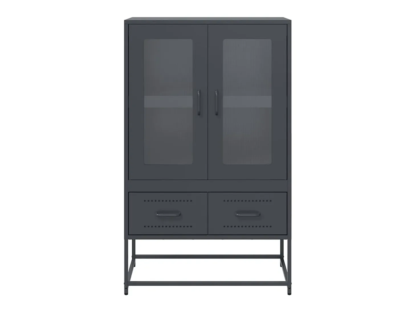 Aparador de acero antracita 68x39x111,5 cm