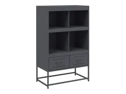 Aparador de acero antracita 68x39x111,5 cm