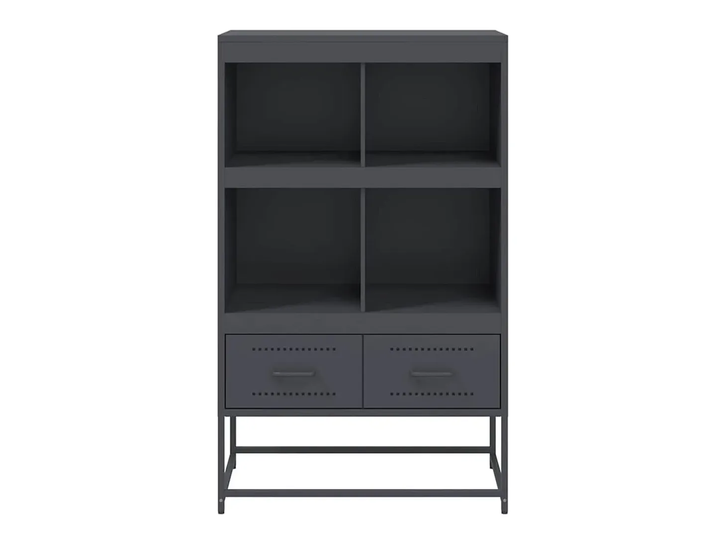 Aparador de acero antracita 68x39x111,5 cm