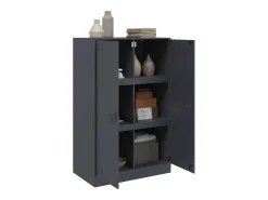 Aparador de acero antracita 67x39x107 cm