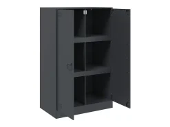 Aparador de acero antracita 67x39x107 cm