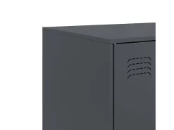 Aparador de acero antracita 67x39x107 cm