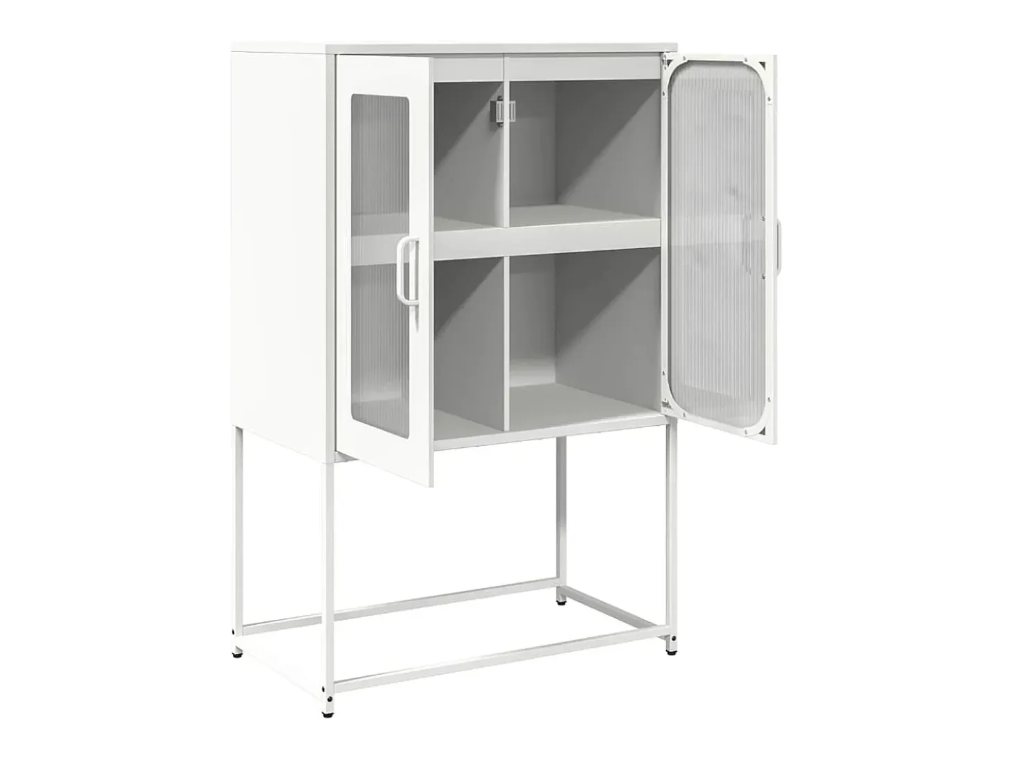 Aparador de acero blanco 68x39x107 cm