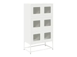 Aparador de acero blanco 68x39x123 cm
