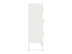 Aparador de acero blanco 68x39x123 cm