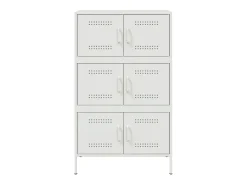 Aparador de acero blanco 68x39x113 cm