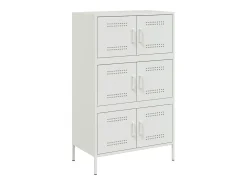 Aparador de acero blanco 68x39x113 cm