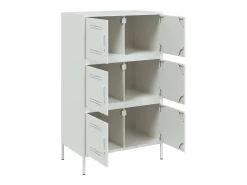 Aparador de acero blanco 68x39x113 cm