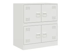 Aparador de acero blanco 67x39x73 cm ES544933